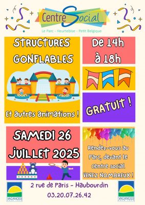 VACANCES POUR TOUS ANIMATION CHATEAUX GONFLABLES